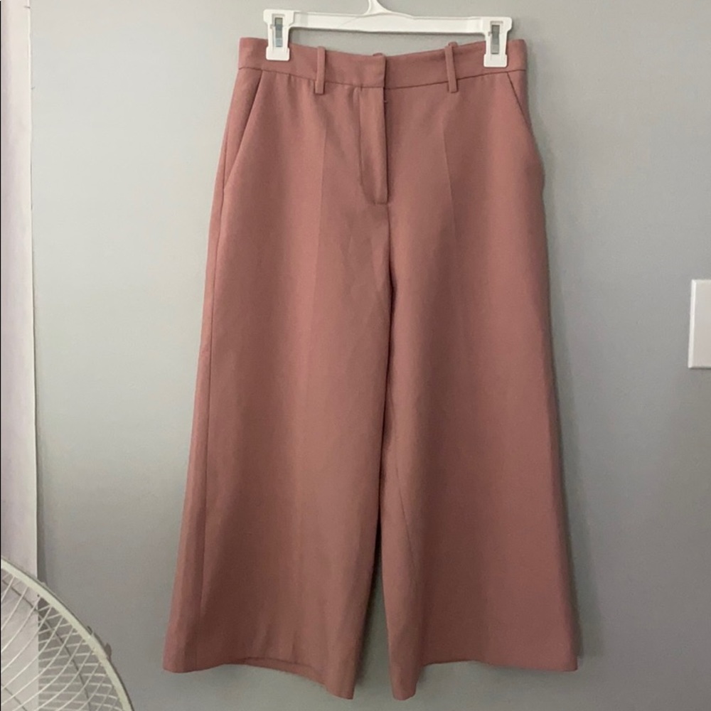Zara Dusty Pink High Waisted Culottes